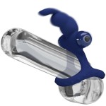 PRETTY LOVE - LUCHITO DOUBLE VIBRATING RING RABIT BLUE
